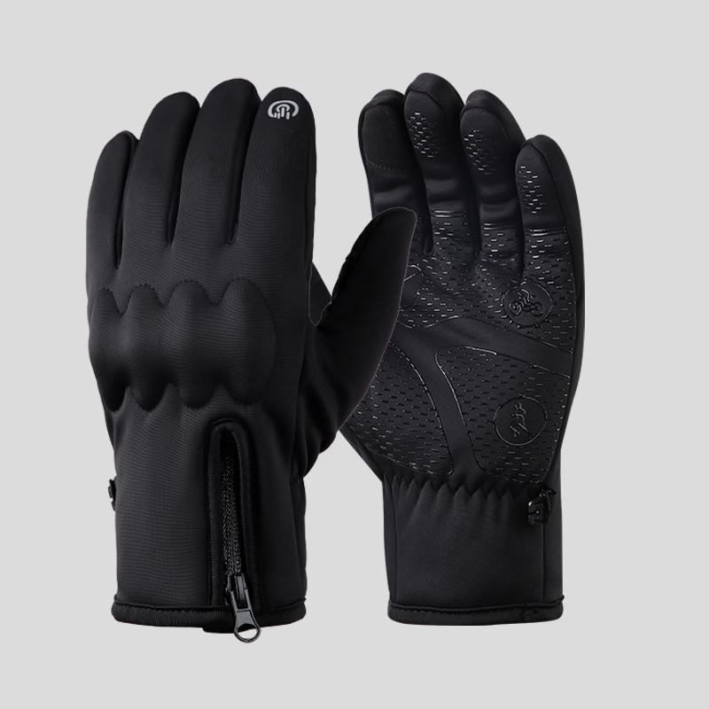 Custom Logo Man Winter Motorcycle Driving Waterproof Gloves Windproof Warm Bicycle Racing Gloves L чёрный