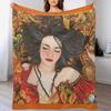 Briar Rose Throw Blanket Durable Warm Blanket for Daily Home Use