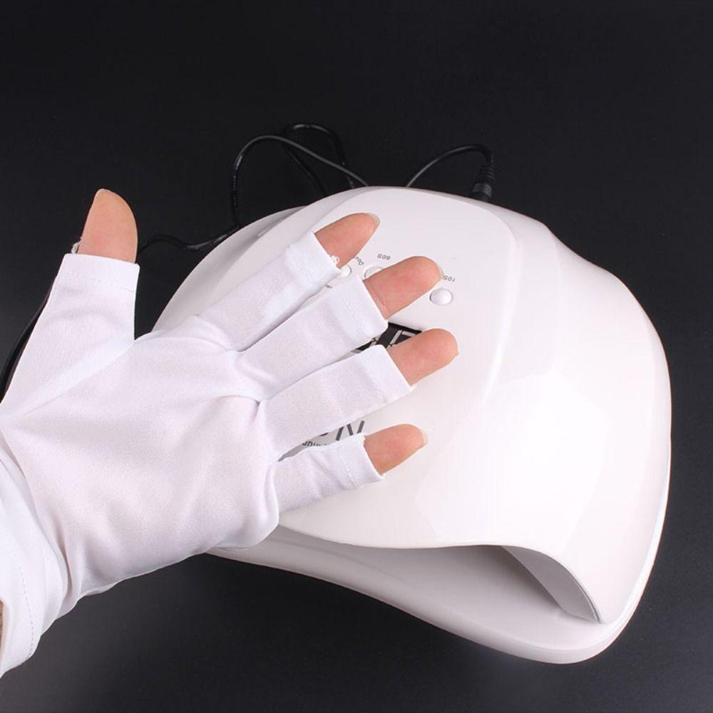 Protect Finger Skin Sunscreen Gloves Half-finger UV-protective Gloves  Nail Tools