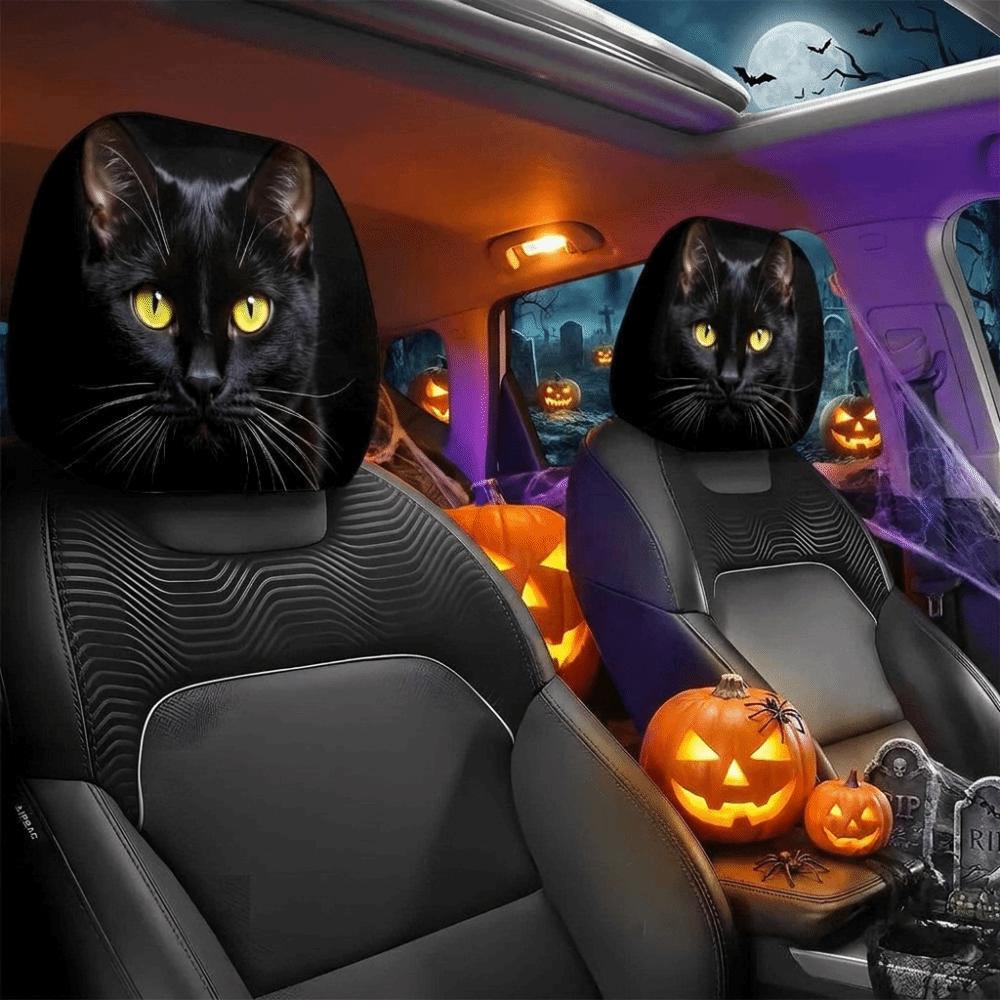 2PCS Breathable Car Pillowcase Cartoon Auto Seat Cover Automobile Interior