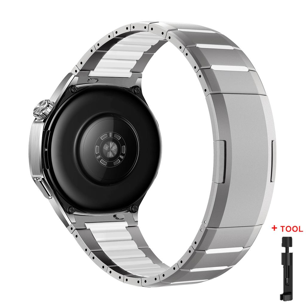 22mm Stainless Steel Strap for Huawei Watch GT6 6Po GT5 4Pro 46mm Metal Silicone Bracelet for Samsung Galaxy Watch 46mm Gear S3