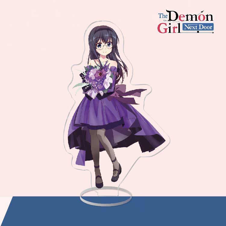 Anime Acrylic Stand Action Figure Toy The Demon Girl Next Door PVC Acrylic Stand Machikado Mazoku Desktop Stand Model Toy Gift