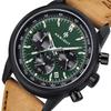 AKNIGHT Natural Leather Easy To Arm Men for Japanese Instruction Manual Men's Watch, Fashionable, Popular, Quartz, Strap, Chronograph, Crystal, See,