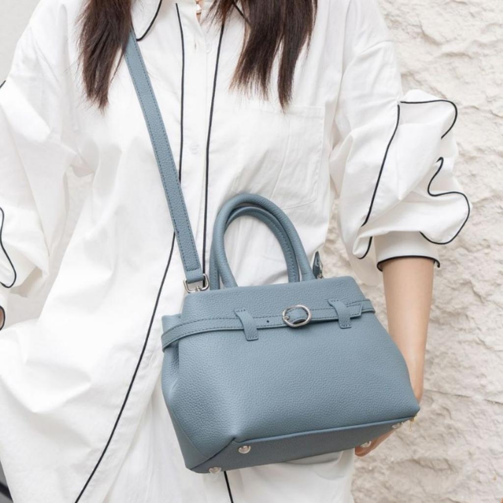 Cowhide Shoulder Women's Bag Large Capacity Messenger Good-looking Zipper Women's Fashion Simple Shopping Bag Practical Soft Leather