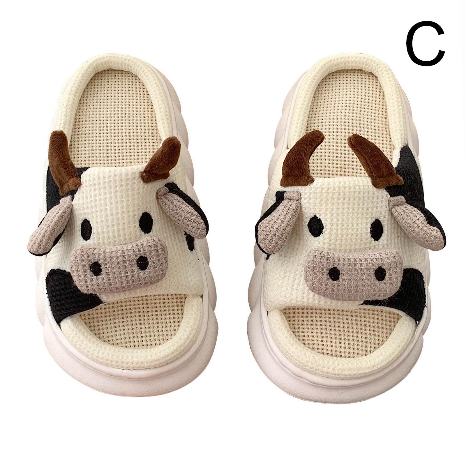 

Женские льняные тапочки с рисунком милой лягушки 2024 года, летняя новая домашняя обувь с утолщенной подошвой, хлопковые повседневные сандалии для пары в помещении и на открытом воздухе 40-41 чёрный