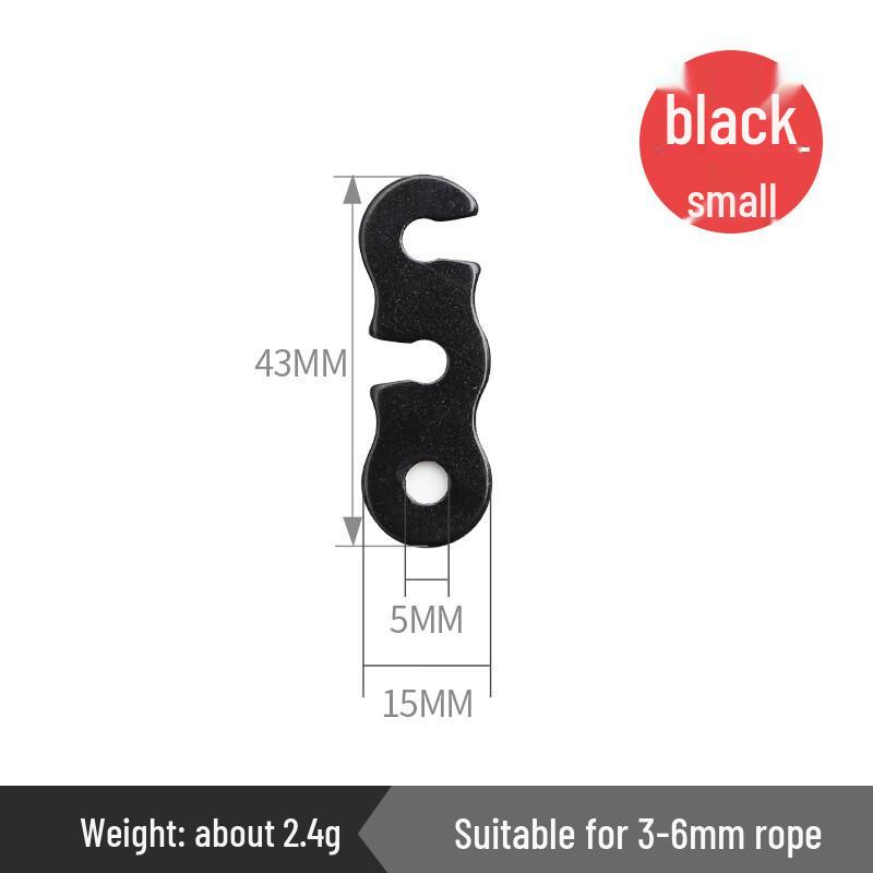 Oein Outdoor Tent Guy Line Adjuster Buckle 43x15x2mm