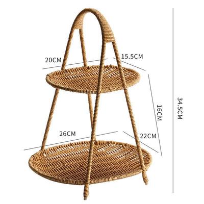 Yuzhuxun European Style Rattan Multi-layer Fruit & Snack Plate