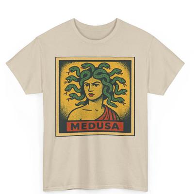 Medusa Comic TShirt Retro Greek Mythology Graphic Tee Retro Streetwear Highquality Crewneck Shortsleeved Unisexs Tshirt
