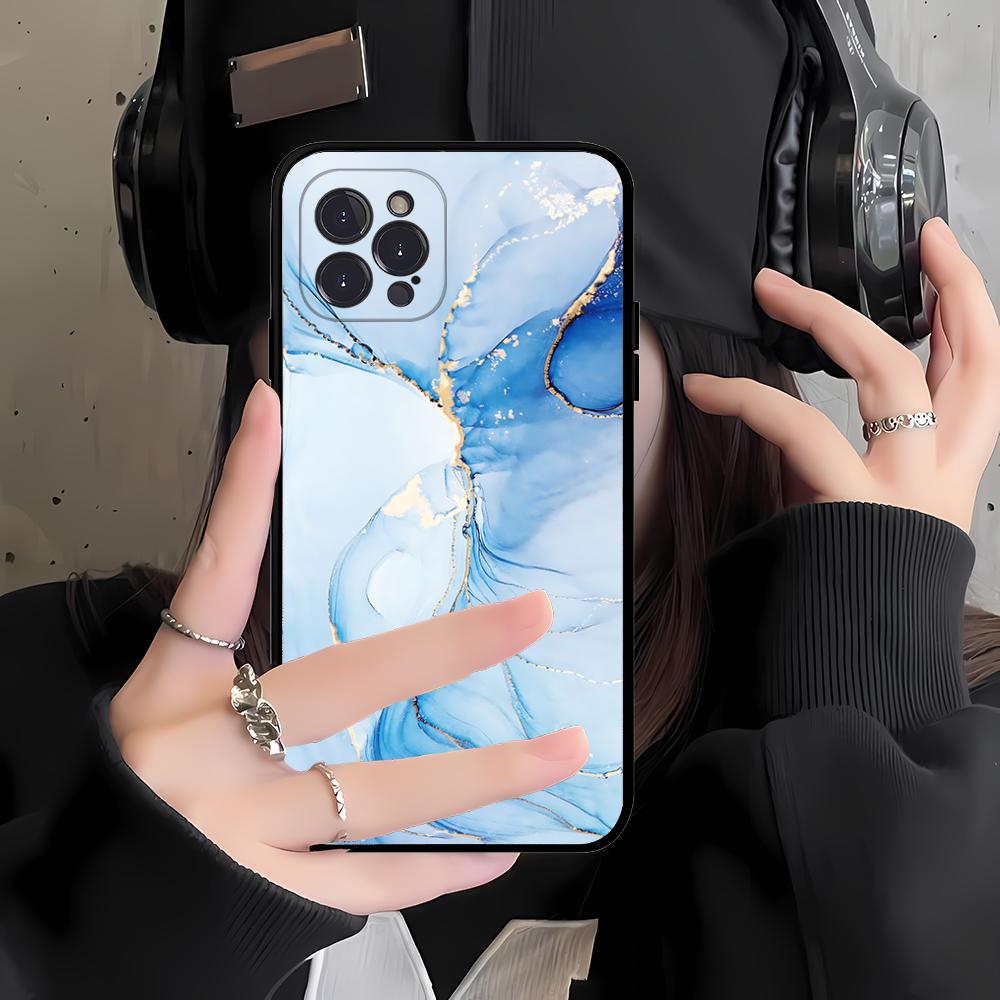 Marble Art Phone Case For IPhone 16 15 14 11 12 13 Mini Pro XS Max Cover 6 7 8 Plus X Funda Shell