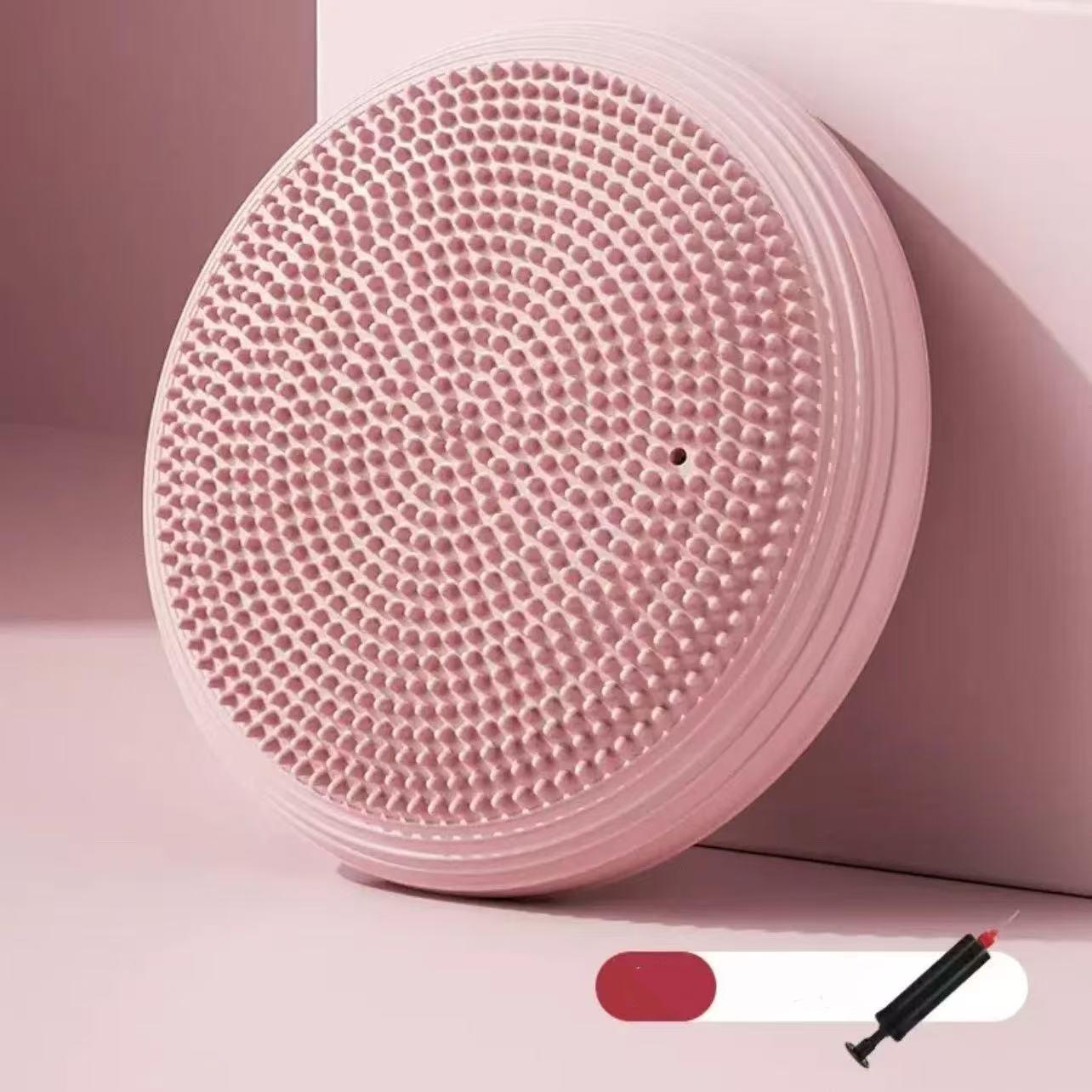 

Tactile Feedback Balance Disc 34cm Rebound Core Trainer Women Fitness Equipment PVC Inflate Fitness Exercise рожевий