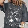 Lightning Penguins Full Moon Vintage T Shirt, Arctic Wildlife Graphic Tee, Emperor Penguin Shirt, Penguin Lover Gift, Dark 90s Animal Shirt