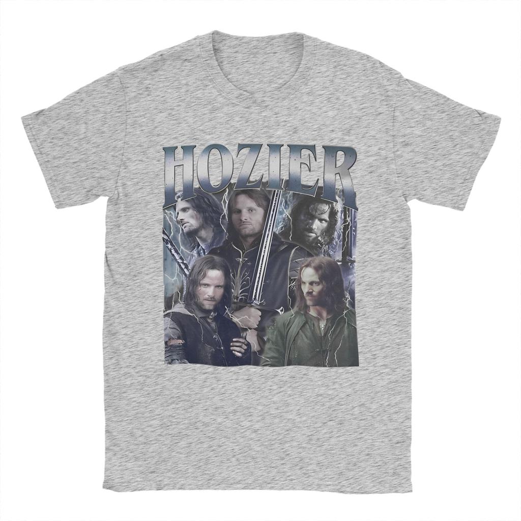Retro Funny Hozier Meme Tshirts Unisex Round Neck Short Sleeve Top Unreal Unearth Tour LLords Of The RRings Cotton Summer Top Tee