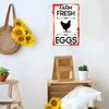 1 Piece of Vintage Tinplate Wall Hanging, Featuring Fresh Farm Eggs, a Rustic Chicken Pattern, Suitable for Kitchen, Dining Room