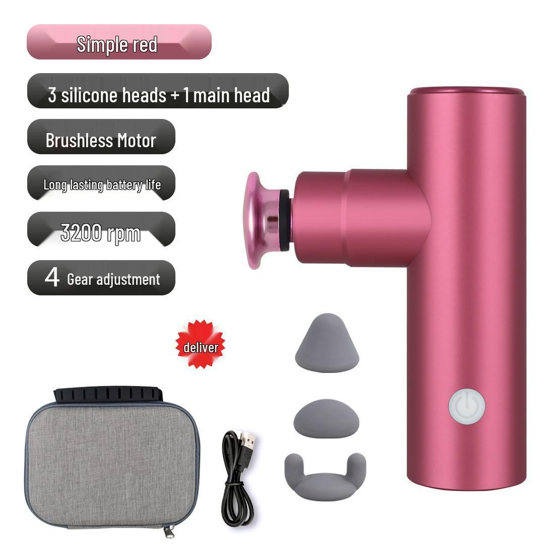

Compact Women s Electric Massager: Portable Mini Fascia Gun with Hot Compress & Multi-Function Charging