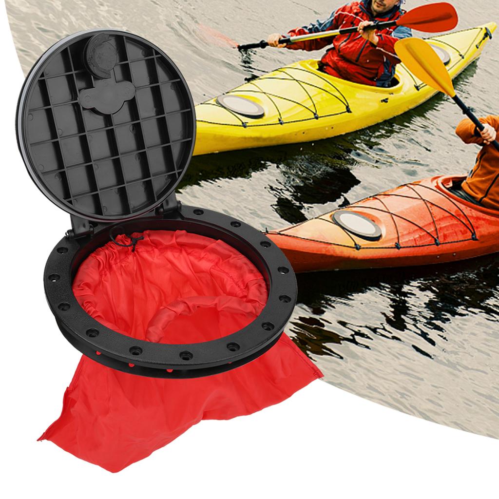 Boat Sealing Hatch Cover Round Circular Type Lid Waterproof Kayak Accessories W Storage Bag