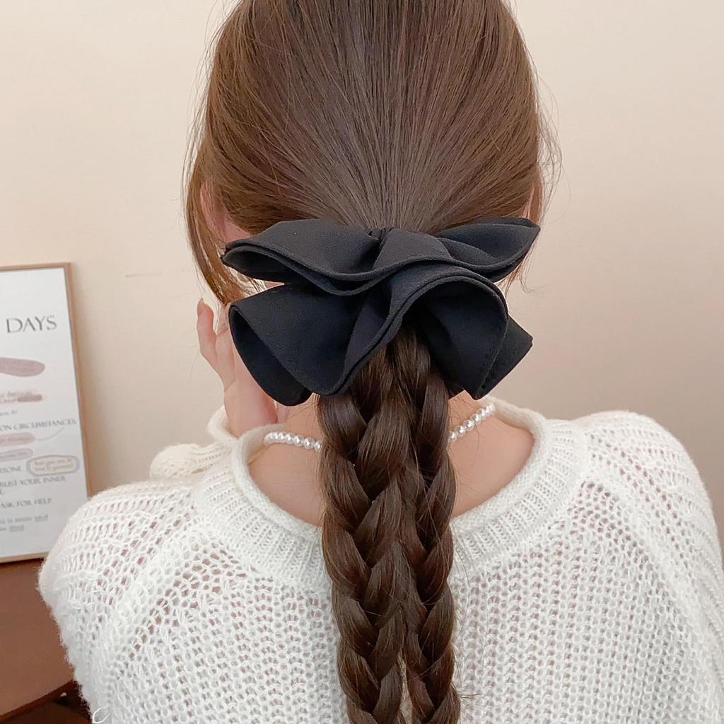 Silk Hair Tie and Scrunchie Set for Stylish Korean Hair Hair High Cute Hair Ornament Hair Beautiful Hair Solid Hair Perfect for and Gifts 2-Piece