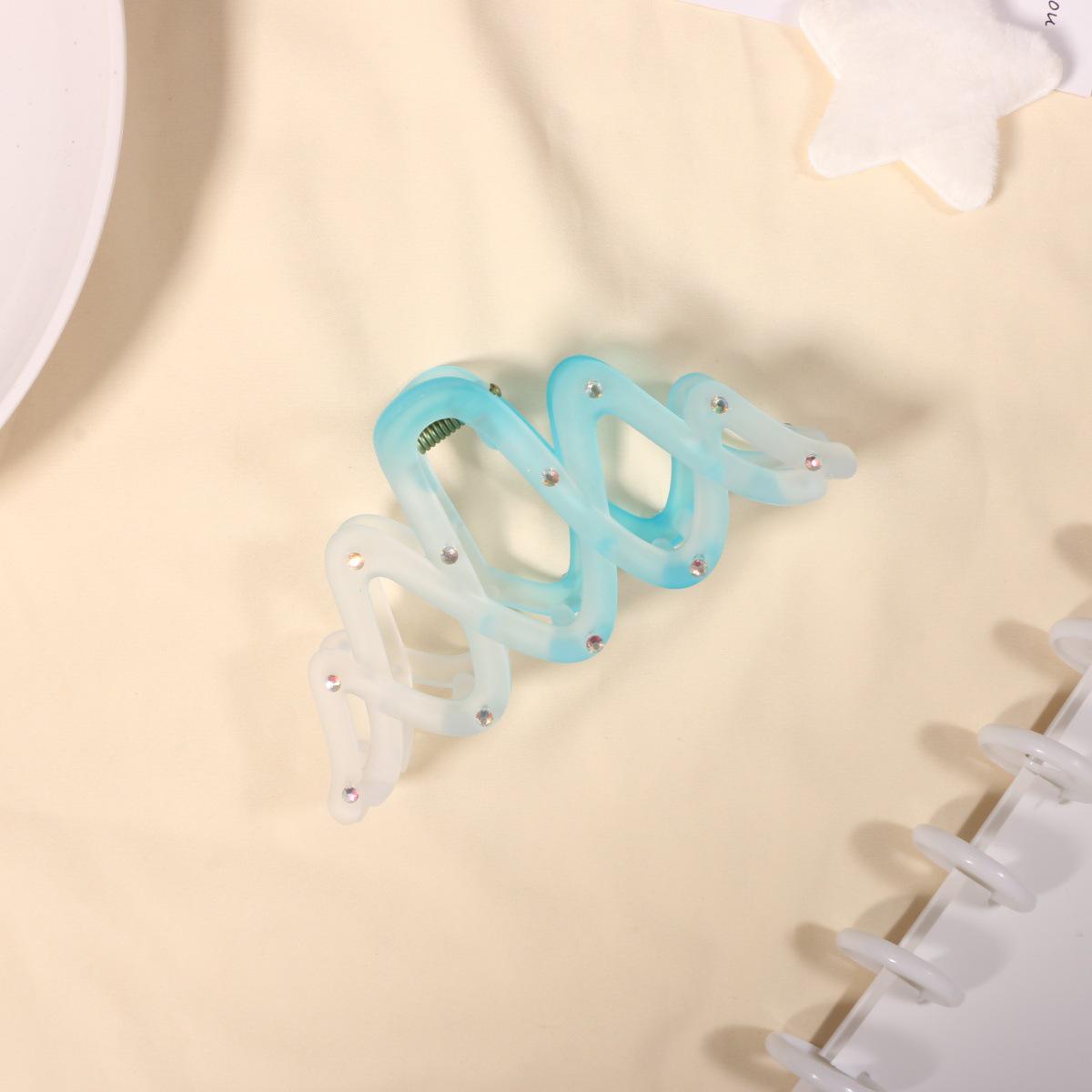 

Gradient Jelly Color Hair Clip: Transparent Frosted Grip for Women
