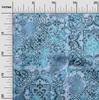 oneOone Cotton Flex Light Blue Fabric Asian Dress Material Fabric Print Fabric By The Yard 40 Inch