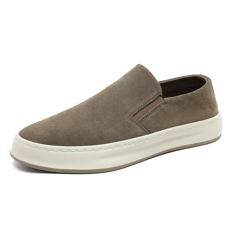 

Fashion The New Men s Suede Casual Loafers For Autumn And Winter Are Comfortable Lightweight Walking Shoe And Breathable Driving Shoes 46 бежевый