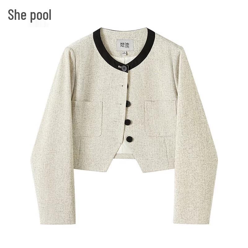 Tachi Women s Color-block Little Fragrance Style Short Jacket XL