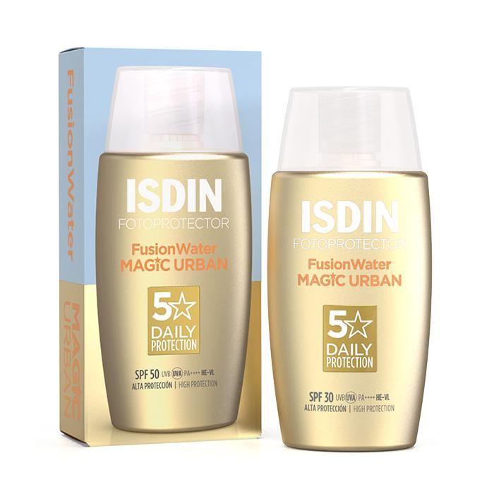 ISDIN Fotoprotector Fusion Water Urban Crème Solaire Visage Anti-Pollution SPF30 50ml