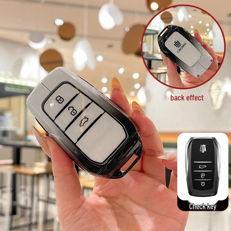 Toyota Crown 14th Gen Key Case: Premium Metal Buckle Shell