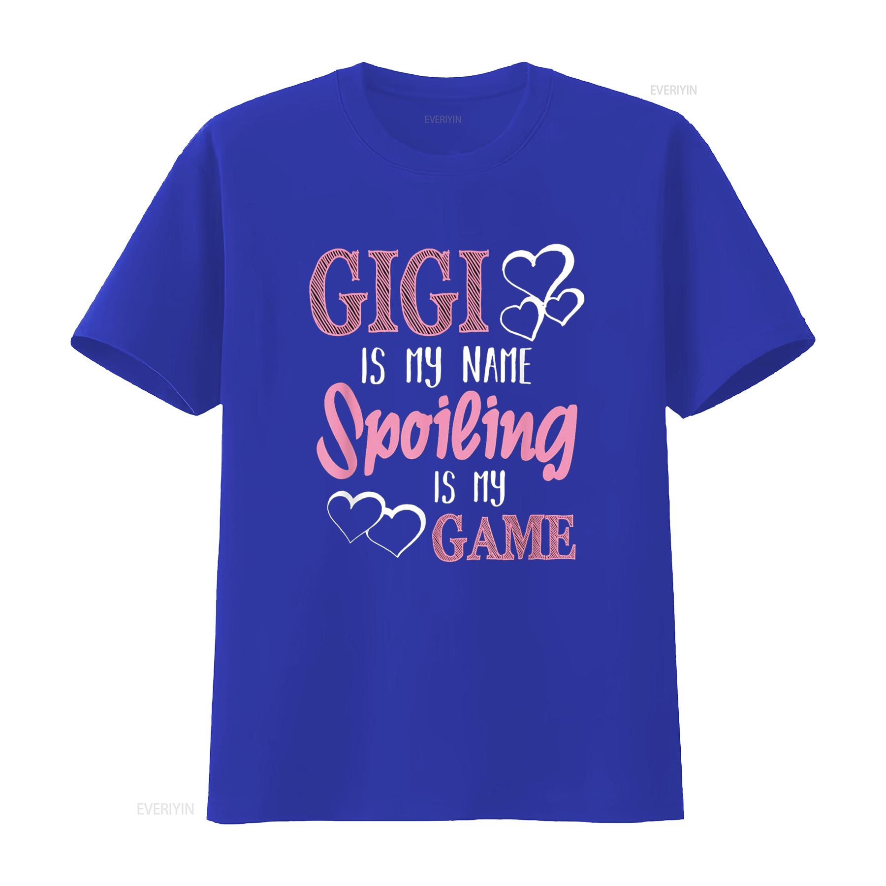 GiGi Is My Name Spoiling Game Grandmother T Shirt vintage Washed Unisex homme designer clothes Comfortable Versatile fashion S