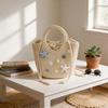 Grass Weave Handbag For Women Small Bucket Style Casual Summer Beach Accessory