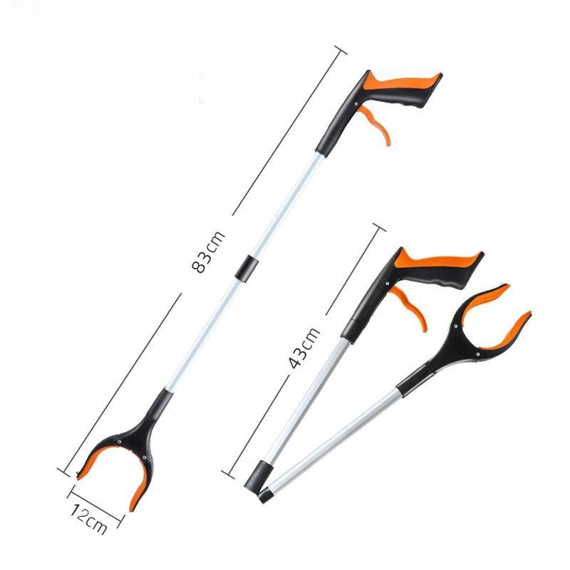 Multi functional folding garbage clip, thickened aluminum alloy long handle picker, household outdoor household garbage clip.