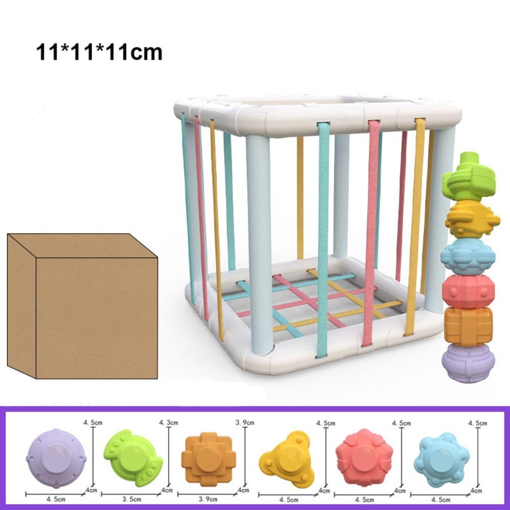 

Blocks 5 Styles Baby Montessori Shape Sorter Cube Plastic Sorting Game Rainbow Colorful Early Education