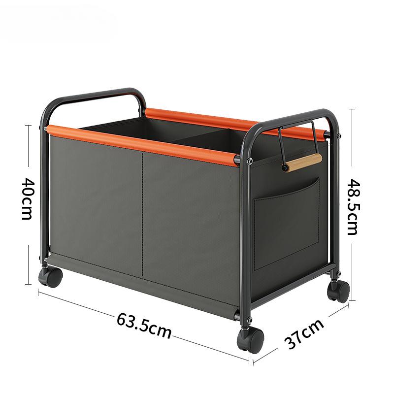 Toy Storage Basket with Four-wheels Sundries Storage Box Bedside Rack Large Capacity Trolley for Bedroom University Dormitory