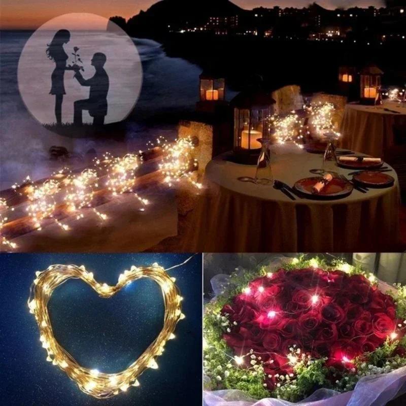 1Pack 100/200 LED Solar String Lights Outdoor Waterproof With 8 Modes Fairy Twinkle Light For Tree Christmas Wedding Party Decor