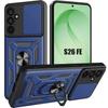 Coque pour Samsung Galaxy S26 FE, Protection Antichoc avec Anneau Rigide Renforcé Bleu Marine