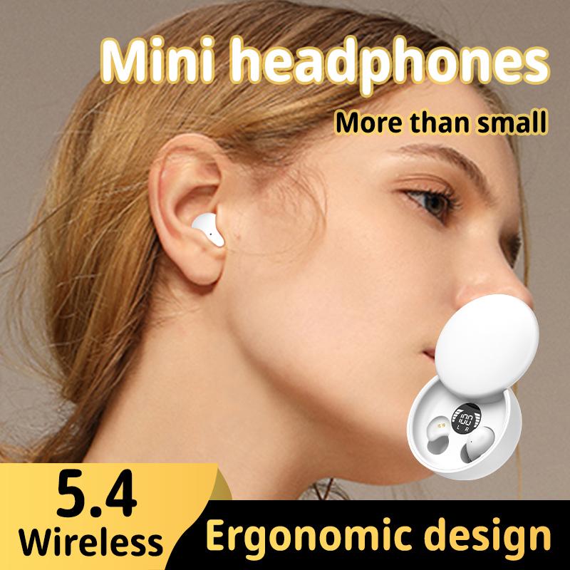 Sk26 Tws Wireless Bluetooth 5.4 Headphones In-Ear Invisible Sleep Earbud With Mic Noise Cancelling Earphones Hifi Music Headset