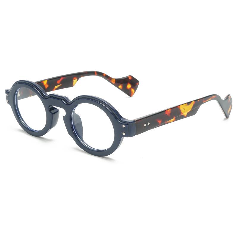 Round Leopard Print Unisex Sunglasses Retro Vintage Circle Frame UV400 Protection Trendy Shades