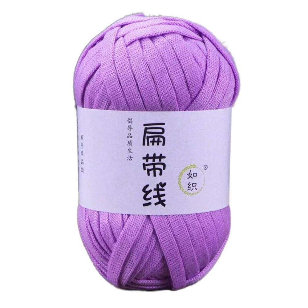 Elastic Flat Thread T-Shirt Yarn 40M Crochet Carpets Yarn Skin-friendy Thick Crochet Yarn  Beginner