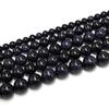 Blue SandStone Round Loose Stone Beads 15" Strand Charms for Bracelets 4 6 8 10 12MM Fashion Accessories