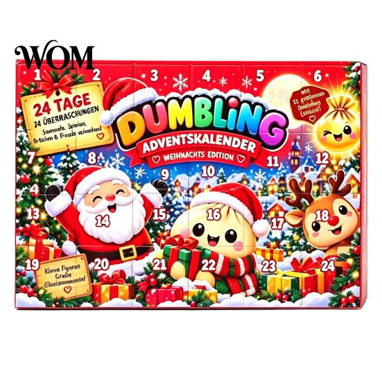 Holiday Countdown Calendar 2026 Christmas Squeeze Toy Advent Calendar, 24-Day Dumpling Bun Fidget Cute Toys Box, Soft TPR Stress Relief Sensory