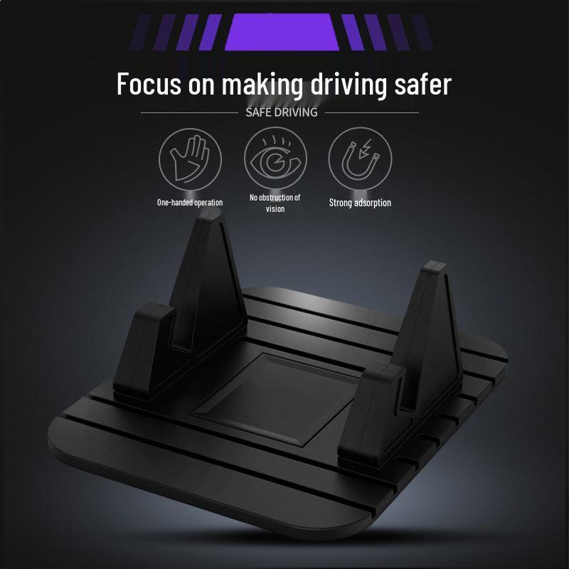 Universal Anti-Slip Silicone Car Phone Holder for Dashboard & Center Console