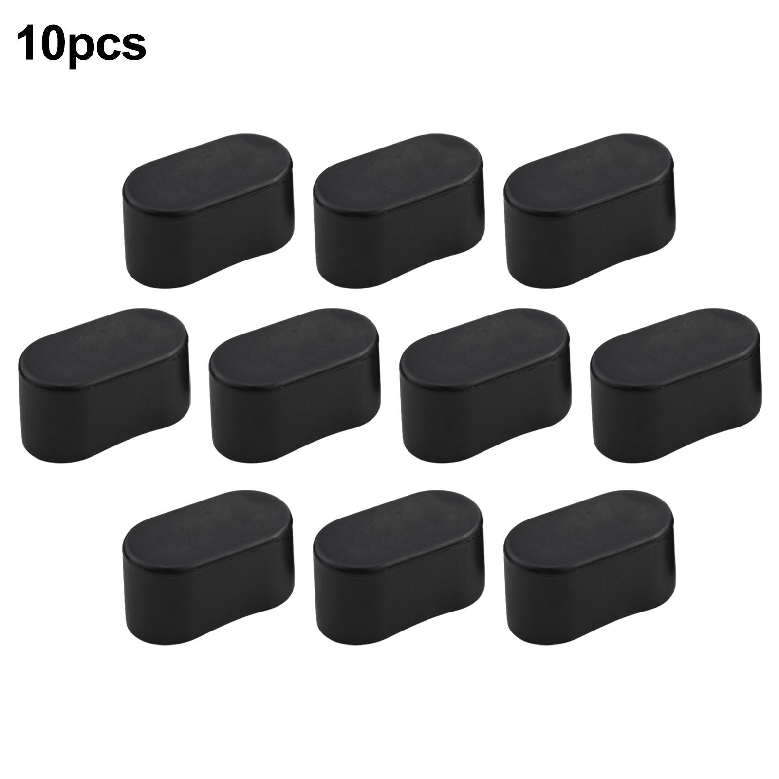 Овальные Чехлы На Ножки Стула Защита Пола Для Садовой Мебели Сад Black 30x60mm