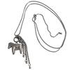 Everyday Wear Silver Horse Pendant Necklace With Adjustable Sliding Chain For Casual Or Formal Outfits
