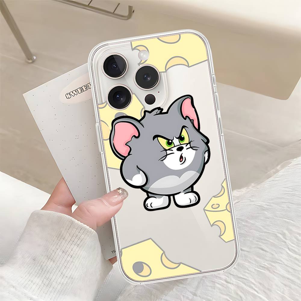 Cute Jerry And Tom-S Phone Case For IPhone 17 16 15 14 Plus 13 12 11 Pro Max Phone Back Cover Transparent Shockproof Cover