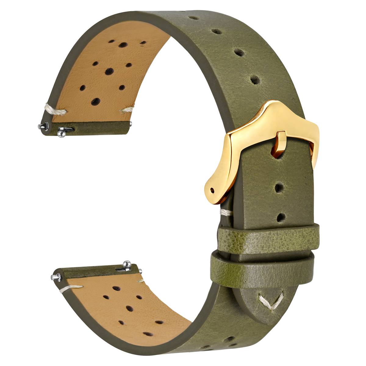 

Ремешки для часов WOCCI из натуральной кожи, 18 мм, 20 мм, 22 мм, винтажный сменный ремешок для часов, быстросъемный, зеленый, черный, коричневый, синий, унисекс 18mm