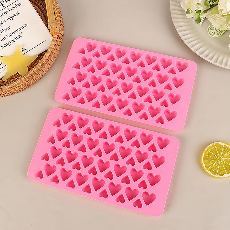 Silikonová forma ve tvaru srdce s 56 dutinami, tácek na kostky ledu, diy čokoládová fondánová forma, 3D pečivo, želé sušenky, pečení, zdobení dortů, nástroje