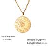 My Shape 12 Constellation Necklace Gothic Zodiac Pendant Chain Women Men Leo Aries Virgo Capricorn Birthday Jewelry Wholesale