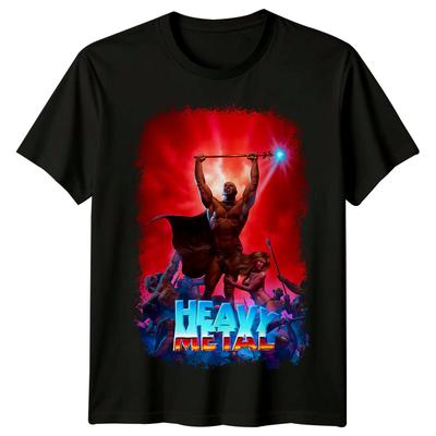 Ağır metal (1981) Film Afişinden İlham Alan Tişört Retro Tişört Unisex