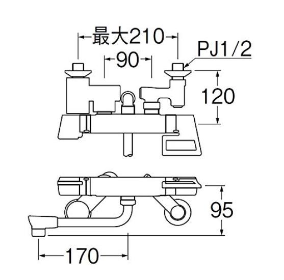 SANEI Thermostatic Shower Mixer Faucet SK181D-3U-13