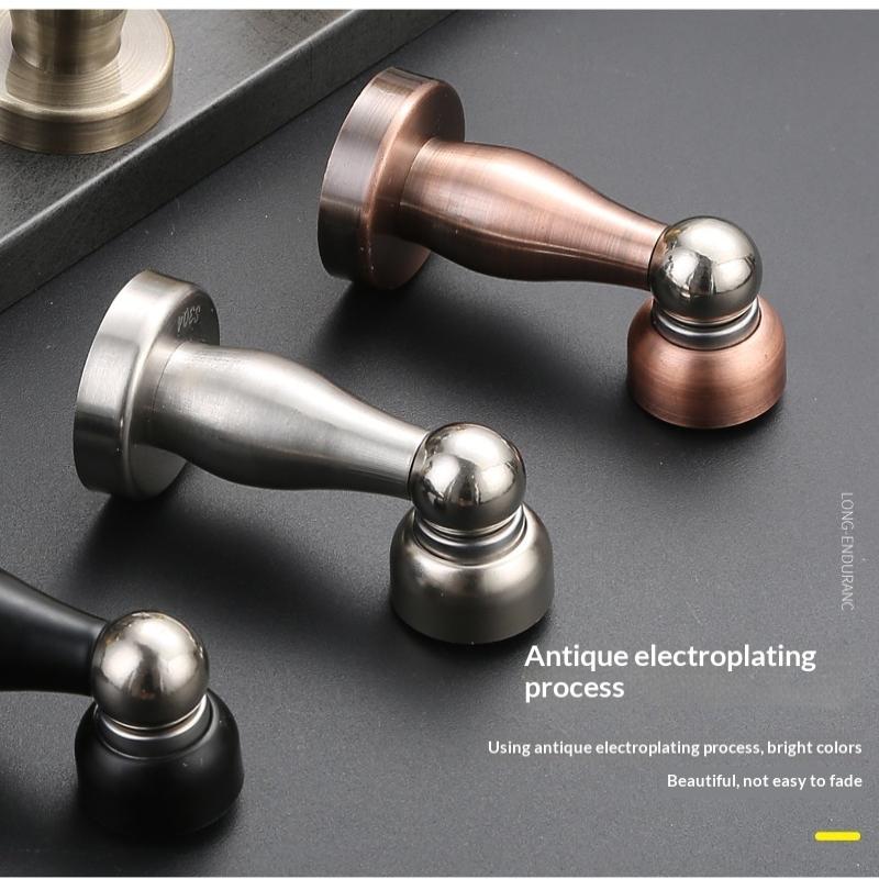 New Stainless Steel Magnetic Door Stopper Sticker Toilet Glass Hidden Door Holders Catch Floor Doorstop Door Hardware