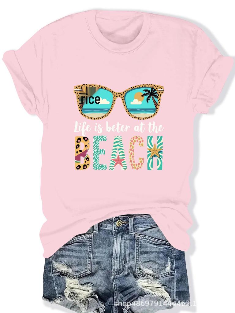 Women's Cross-Border Fashion Round Neck T-Shirt