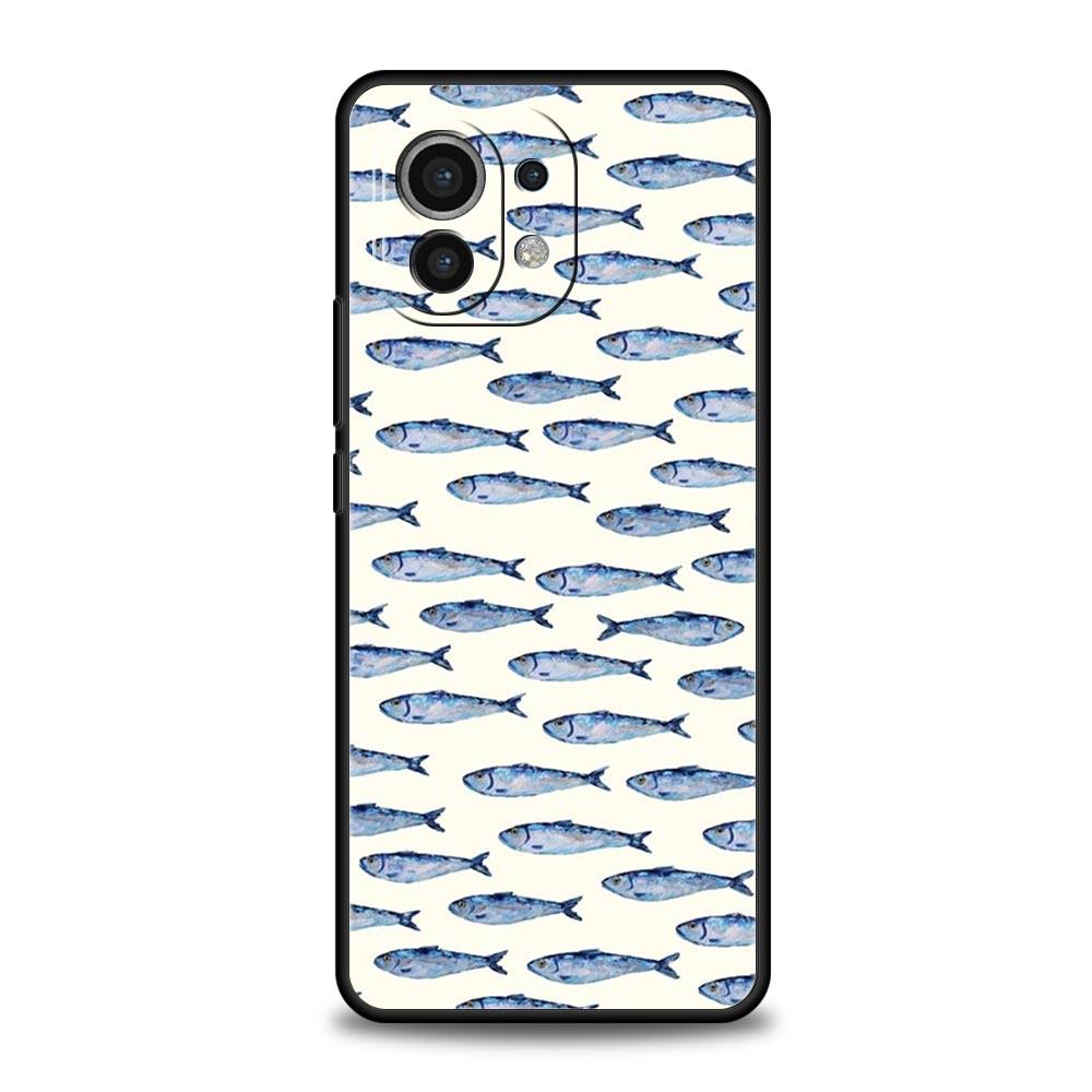 Sardines Aquatic Product Phone Case For Xiaomi Mi 17 15T 15 14 14T 13T 12T Pro 12 13 Lite 5G 11T Poco X6 X7 X5 Pro Soft Cover
